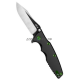Нож 0392 KVT Flipper Rick Hinderer Factory Custom Two-Tone Black Zero Tolerance складной K0392BLKGRN 